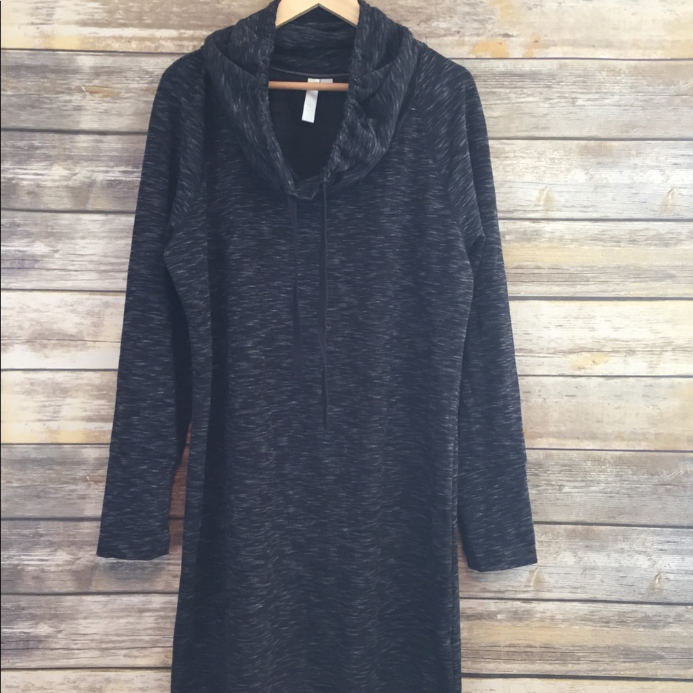 Green Tea Cowl Neck Tunic Dress